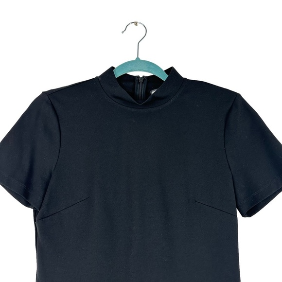 ALEXIS Sz M Women's Black Bissette Short Sleeve Mock Neck Top - Picture 4 of 13